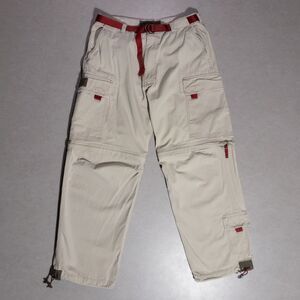 VTG Abercrombie & Fitch Cargo Paratrooper Convertible Zip Pants Mens Medium (34)